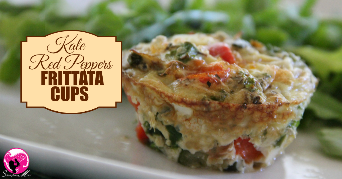 Kale and Red Peppers Frittata cups title image